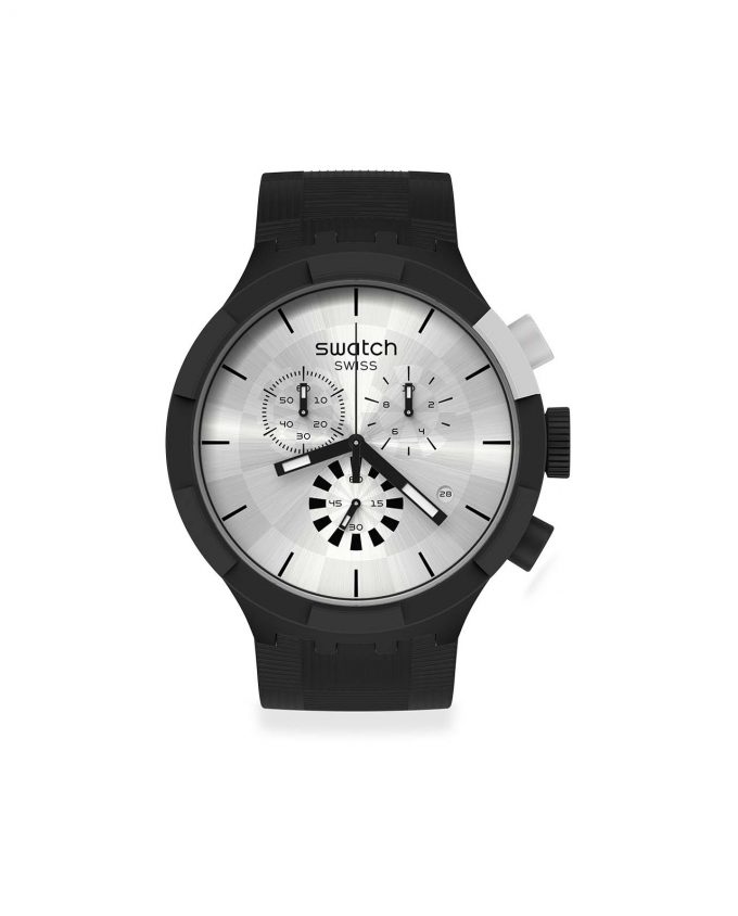 SWATCH CHEQUERED SILVER - SB02B404