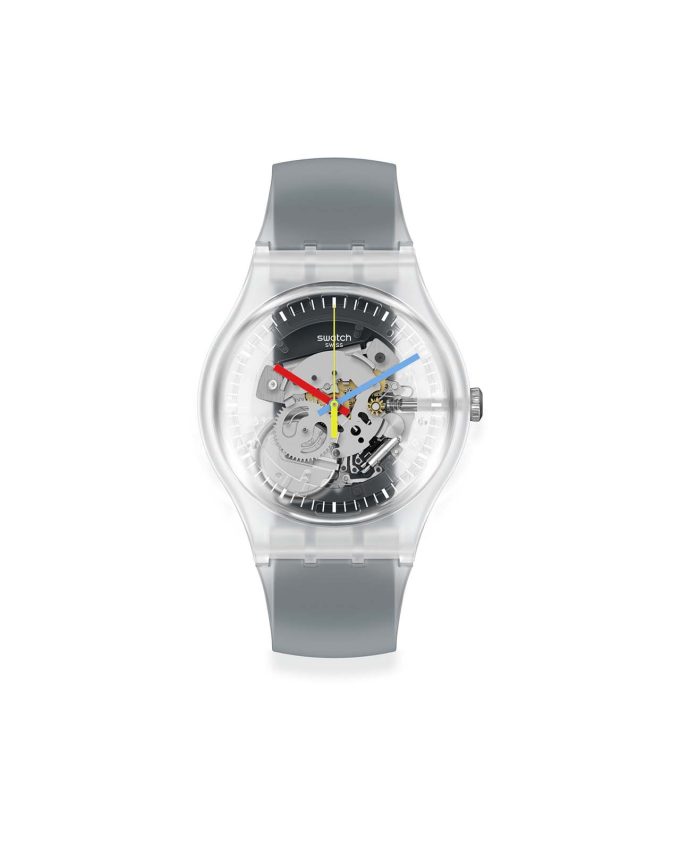 SWATCH CLEARLY BLACK STRIPED - SUOK157